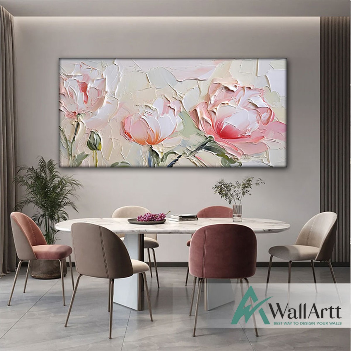 Beauty of a Rose II 3D Heavy Textured Partial oil Painting